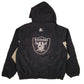 Mens Black Starter NFL Oakland Raiders Vintage 90s Crewneck Coat