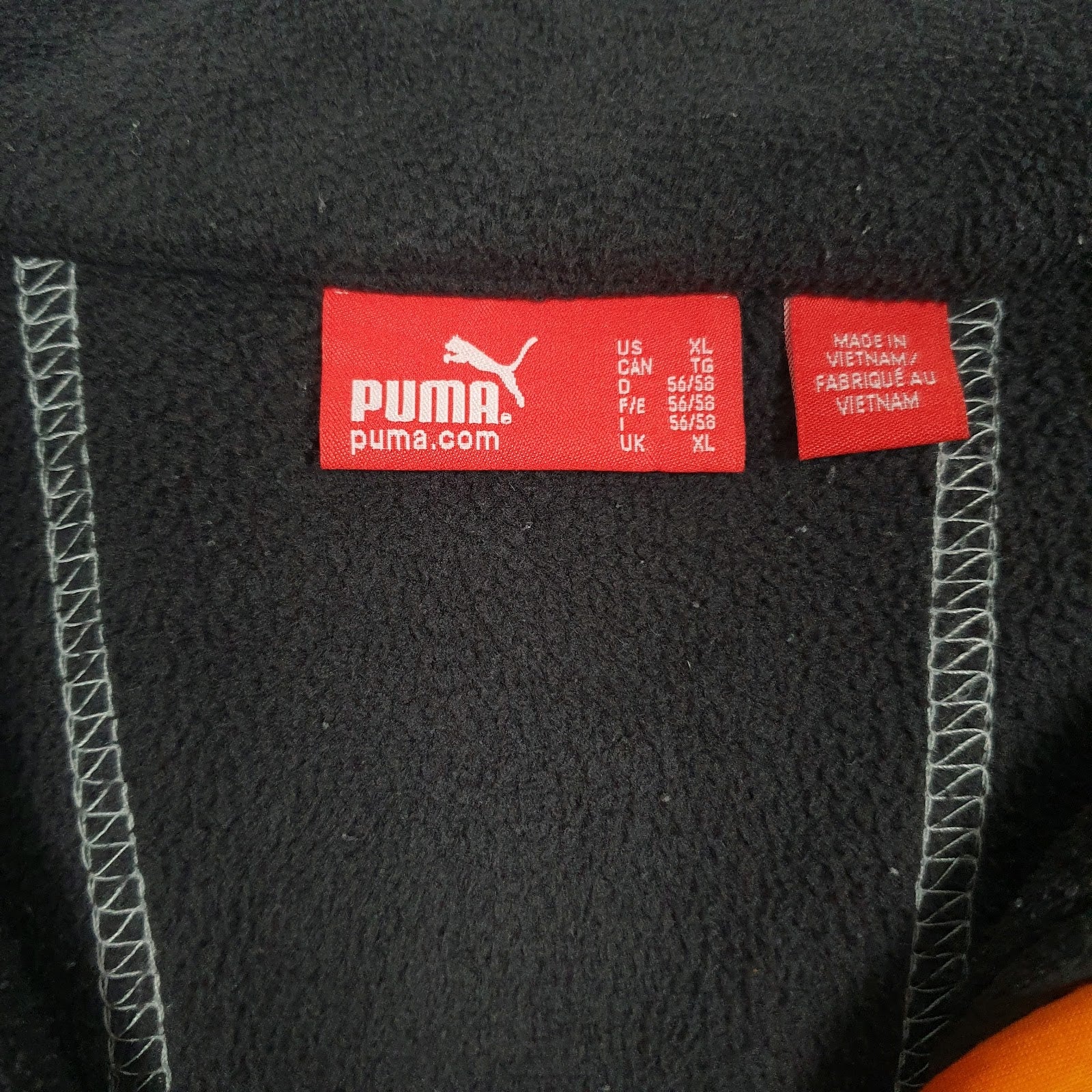 Mens Grey Puma  Quarter Zip Jumper