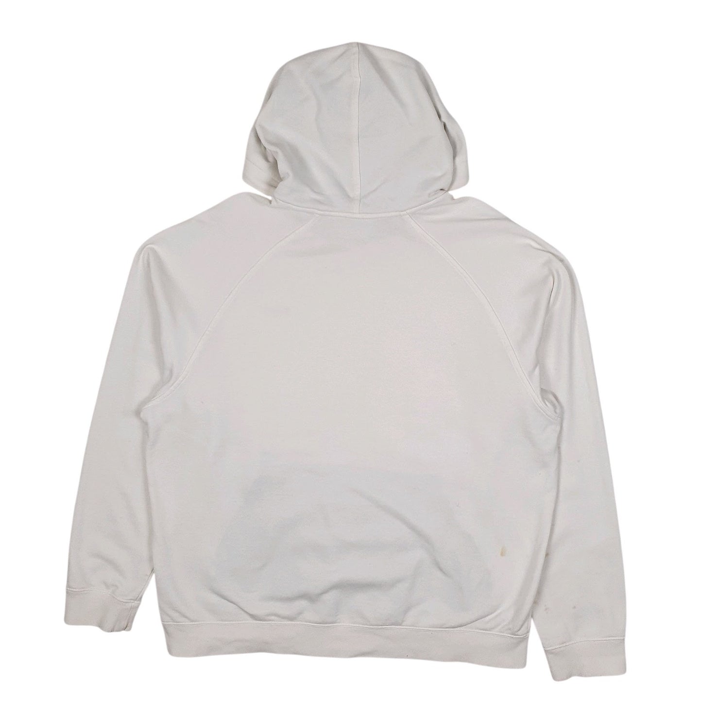Mens White Nike Vintage 2000s Hoodie Jumper
