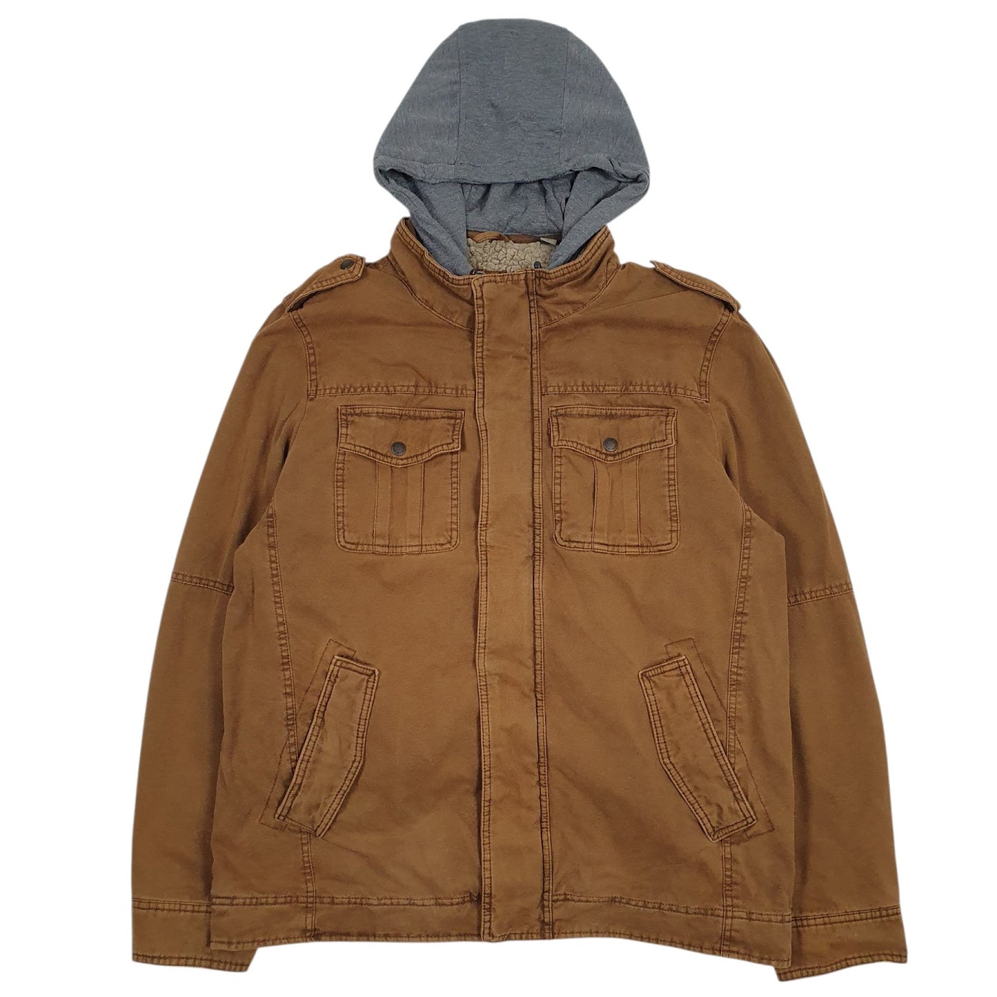 Mens Brown Levis Sherpa Lined  Coat