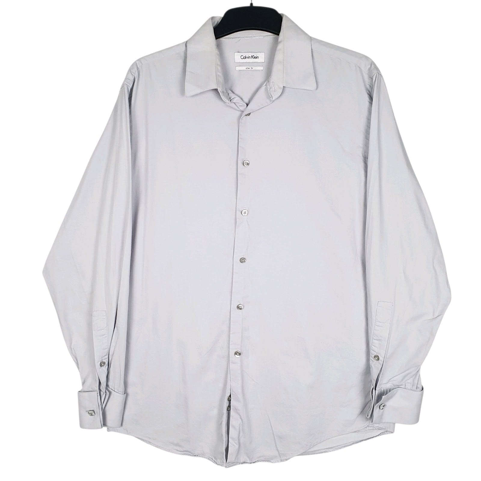 Mens Grey Calvin Klein  Long Sleeve Shirt