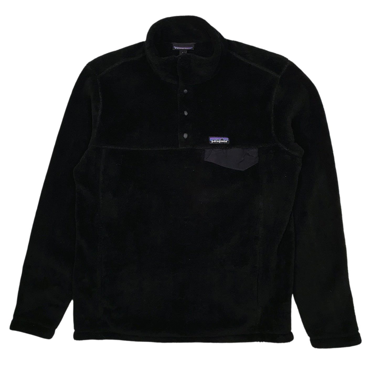 Mens Black Patagonia Re Tool Snap T Quarter Zip Jumper