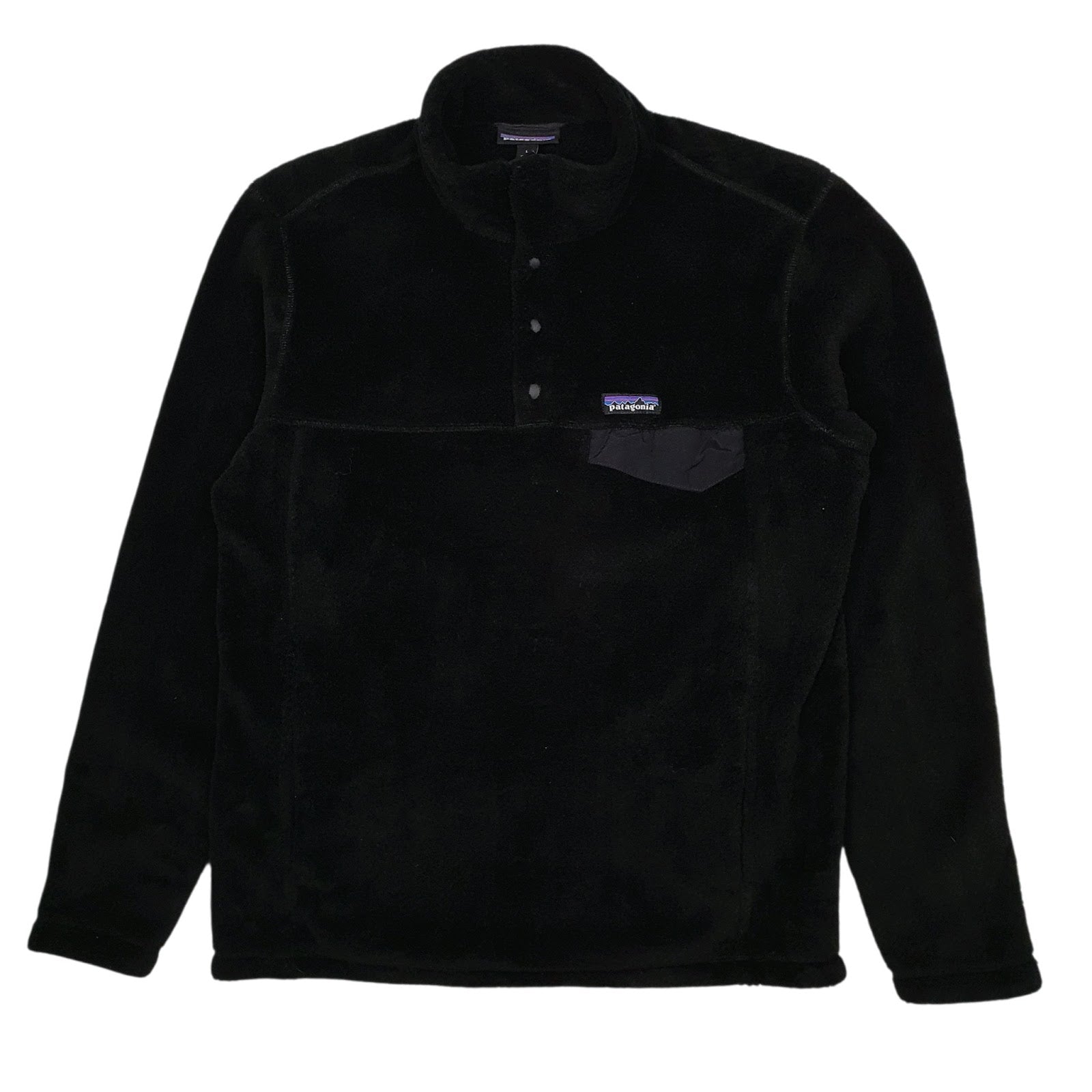 Mens Black Patagonia Re Tool Snap T Quarter Zip Jumper