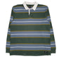Mens Green Vans Rugby Long Sleeve Polo Shirt