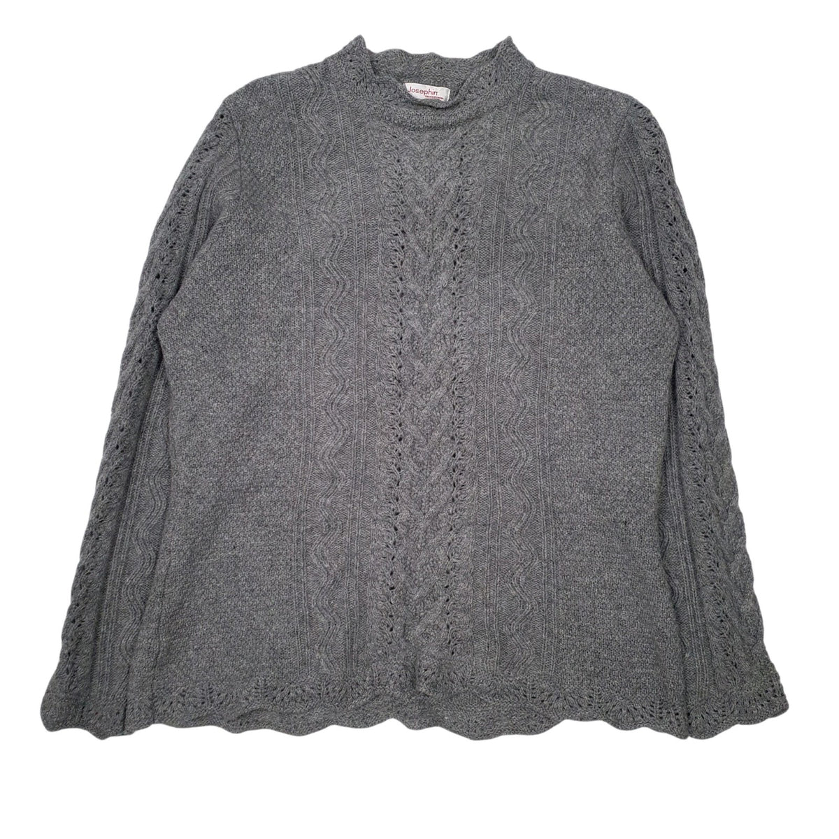 Womens Grey Josephin Knit Crewneck Jumper