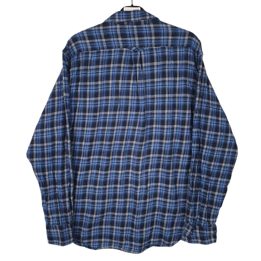 Mens Blue Eddie Bauer Flannel  Shirt