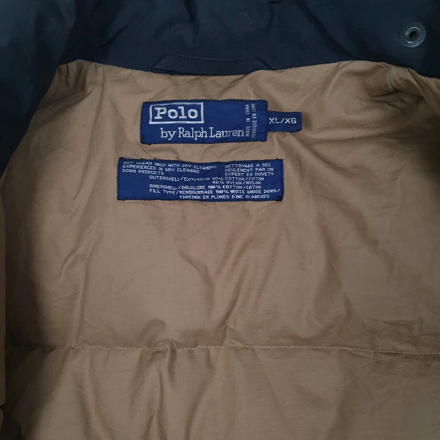 Mens Grey Polo Ralph Lauren Vintage 90s Field  Coat