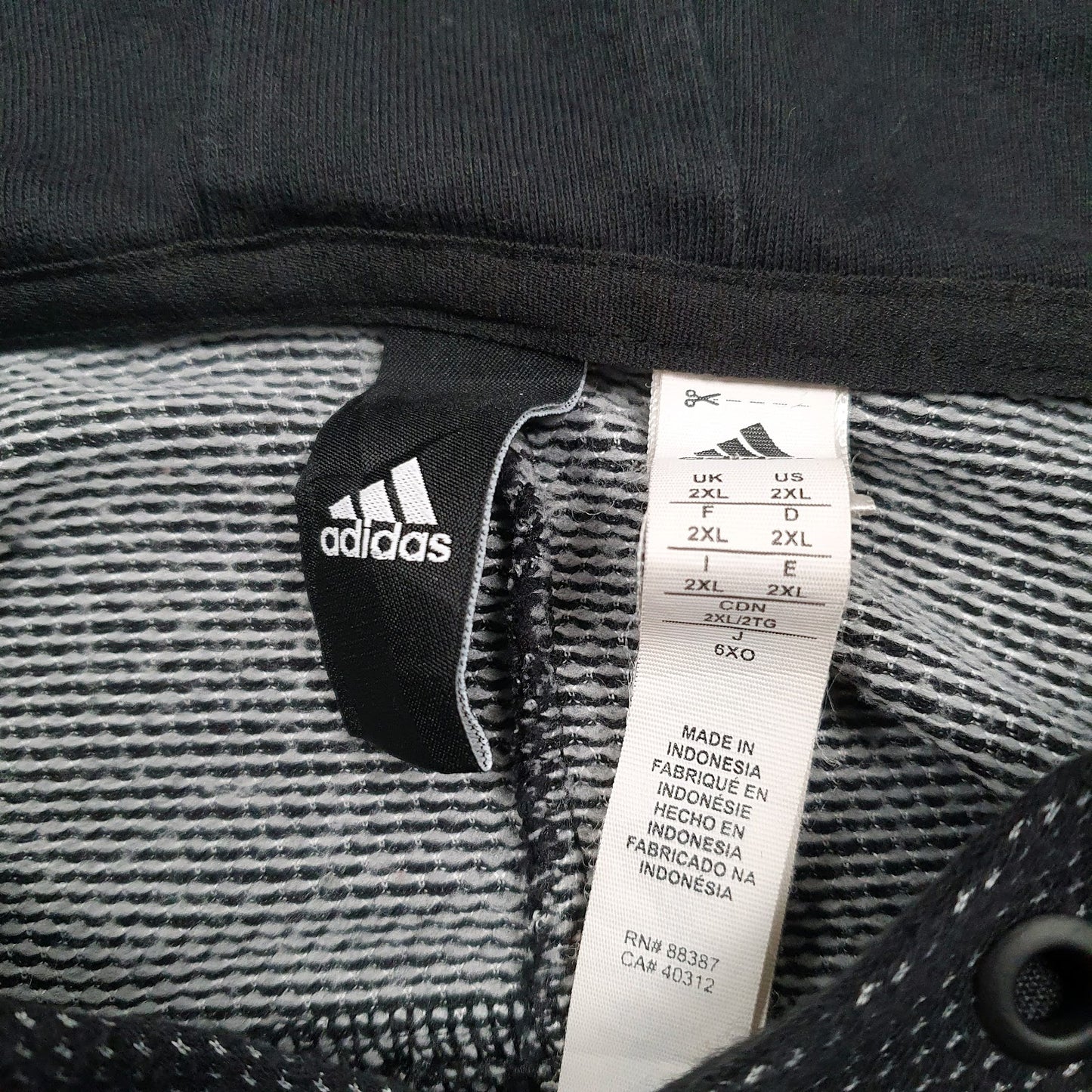 Mens Black Adidas  Hoodie Jumper