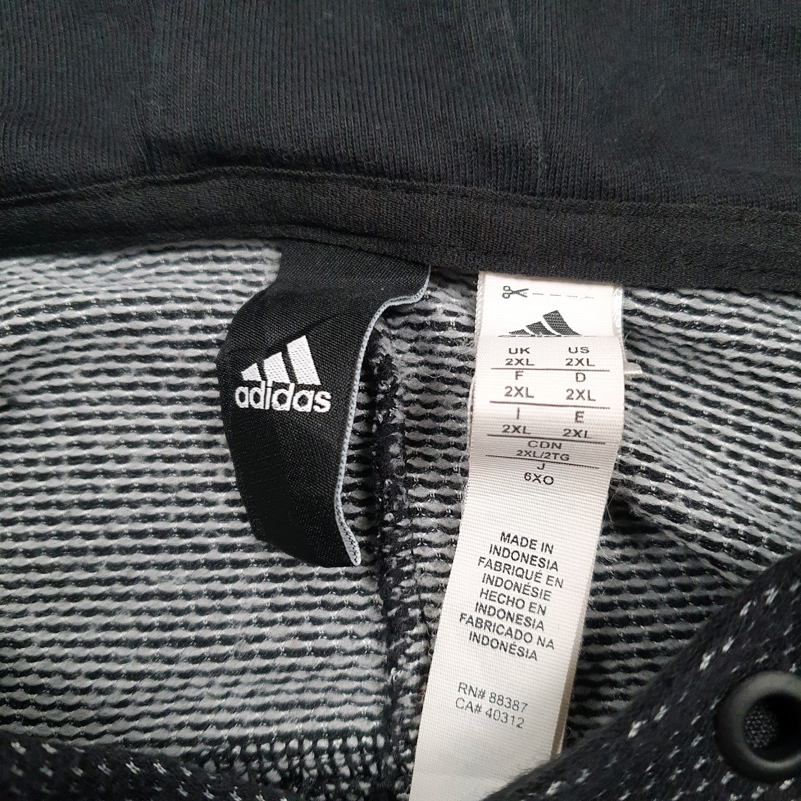 Mens Black Adidas  Hoodie Jumper
