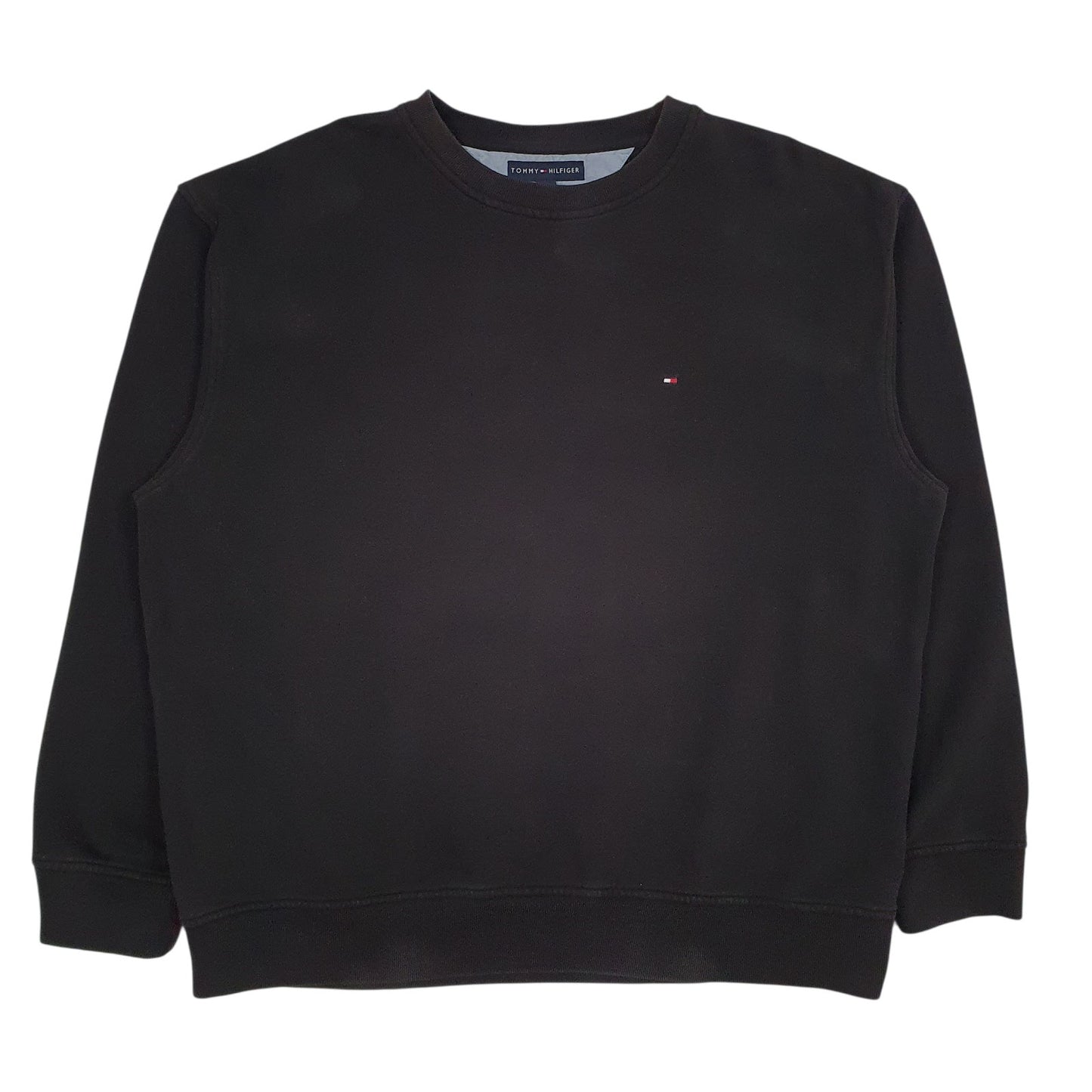 Mens Black Tommy Hilfiger  Crewneck Jumper