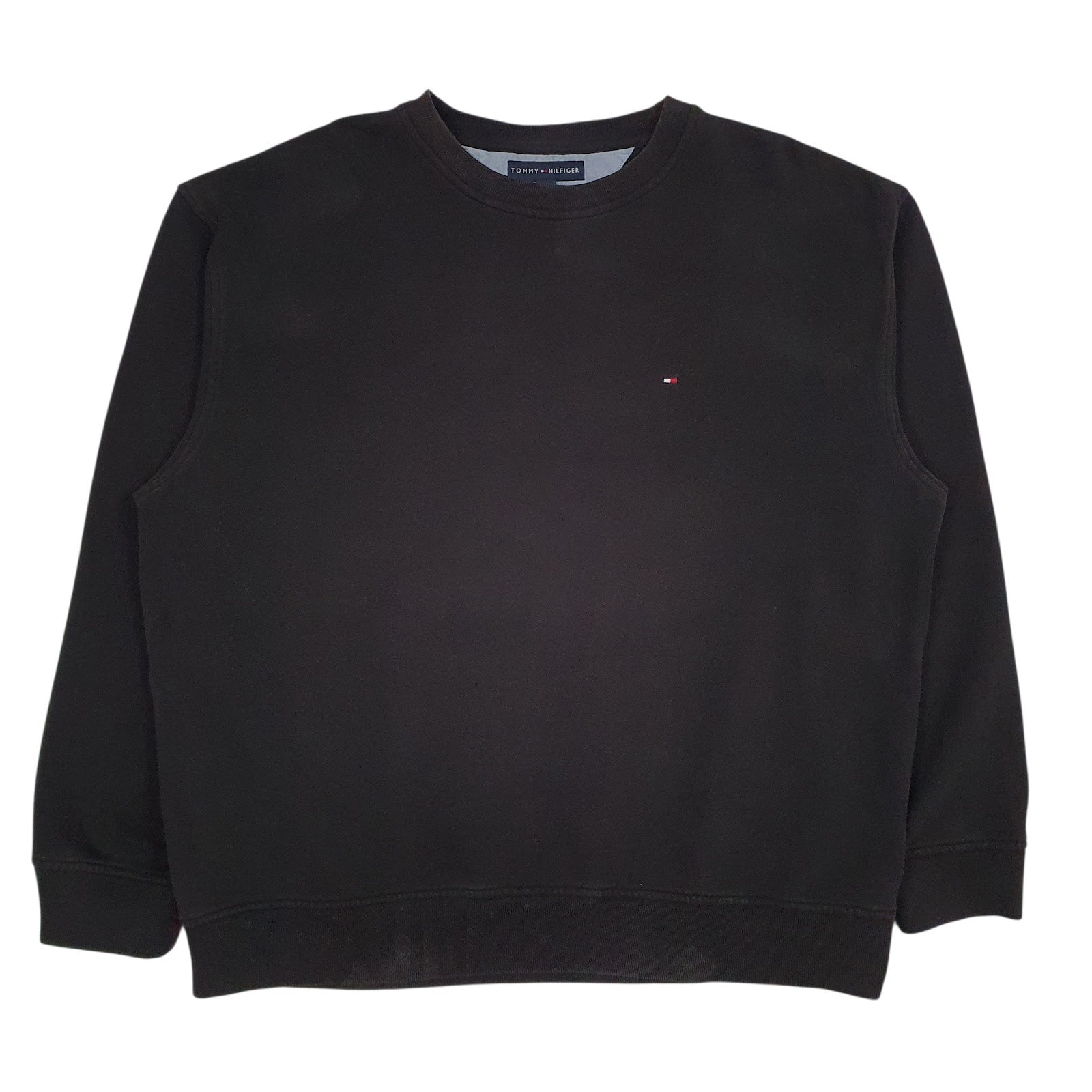 Mens Black Tommy Hilfiger  Crewneck Jumper