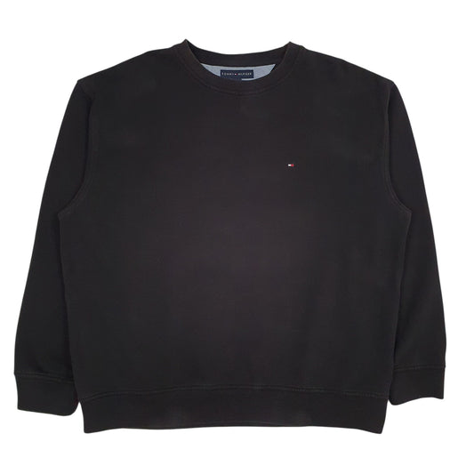 Mens Black Tommy Hilfiger  Crewneck Jumper