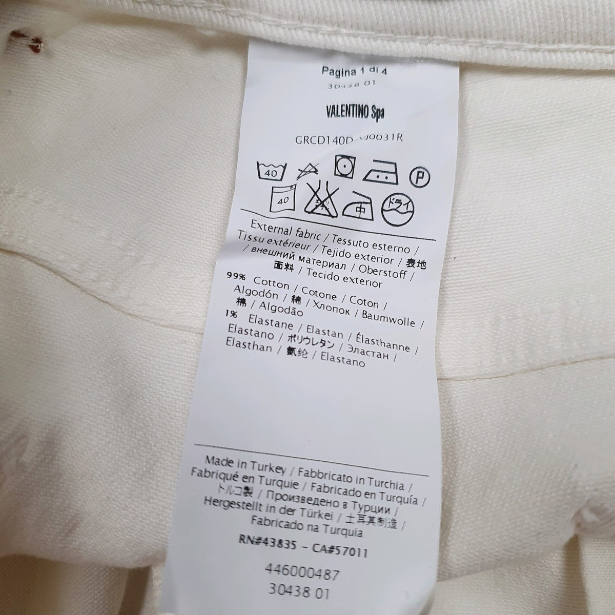 Womens White Red Valentino   Jeans