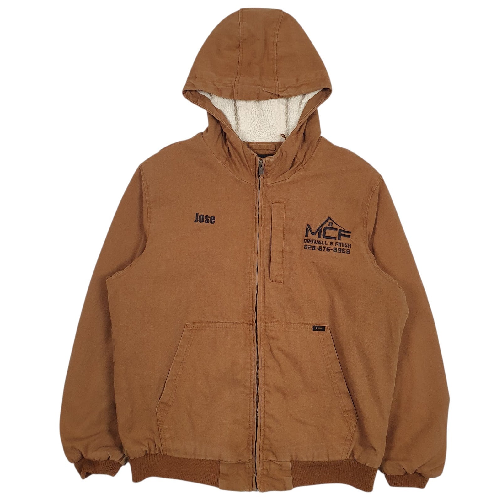Mens Brown Lee Sherpa Lined  Coat