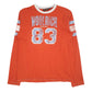 Mens Orange Woolrich Spellout Long Sleeve T Shirt
