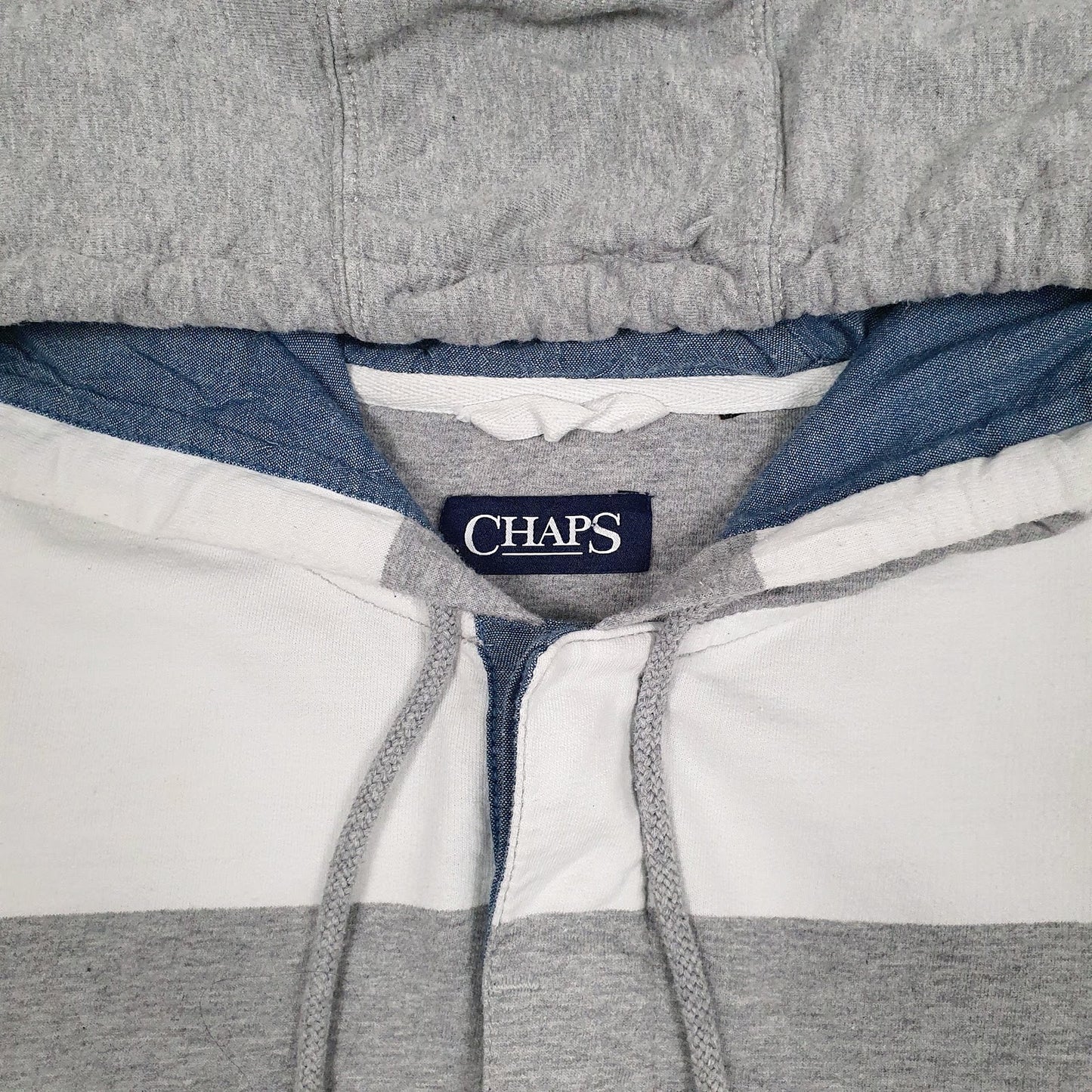 Mens Grey Chaps  Hoodie Jumper
