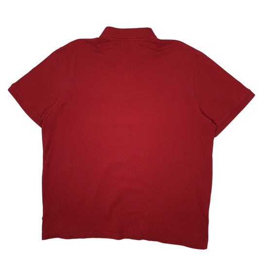 Mens Red Puma  Hoodie Polo Shirt
