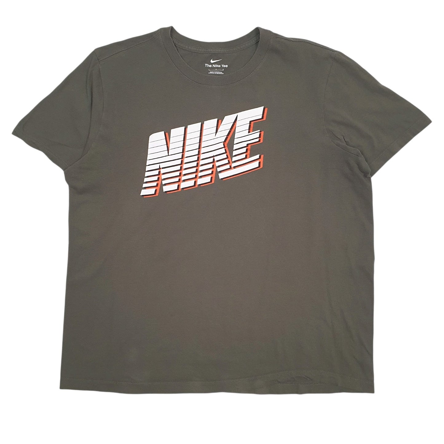 Mens Grey Nike Spellout Short Sleeve T Shirt