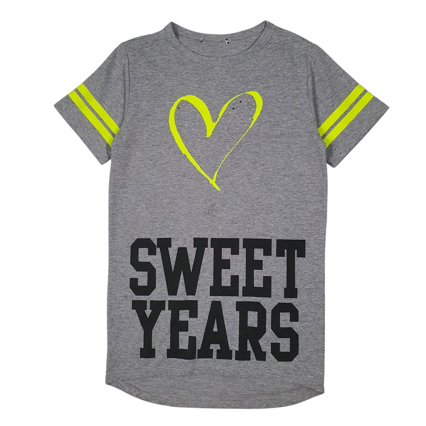 Womens Grey Unbranded Sweet Years Short Sleeve T Shirt