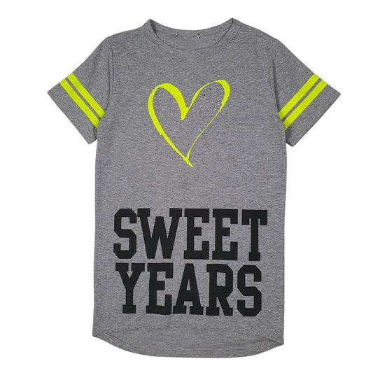 Womens Grey Unbranded Sweet Years Short Sleeve T Shirt