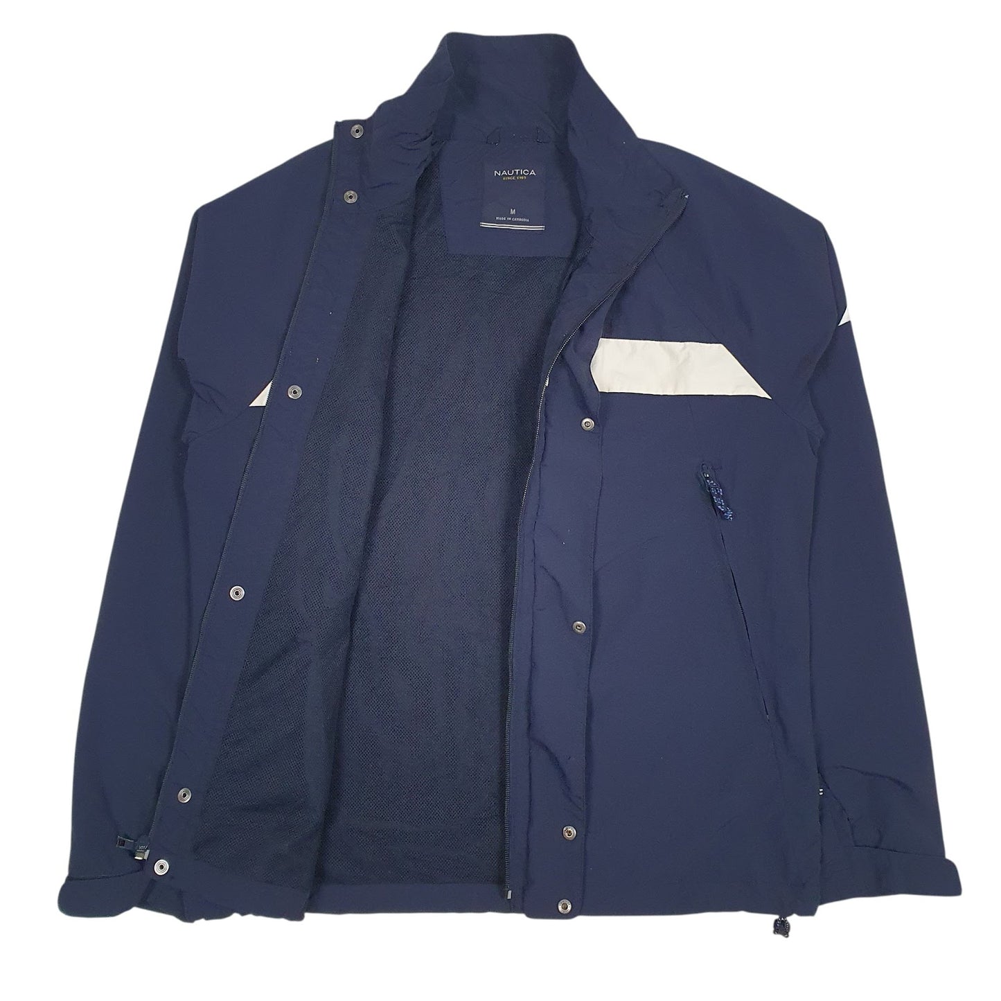 Mens Navy Nautica  Full Zip Coat