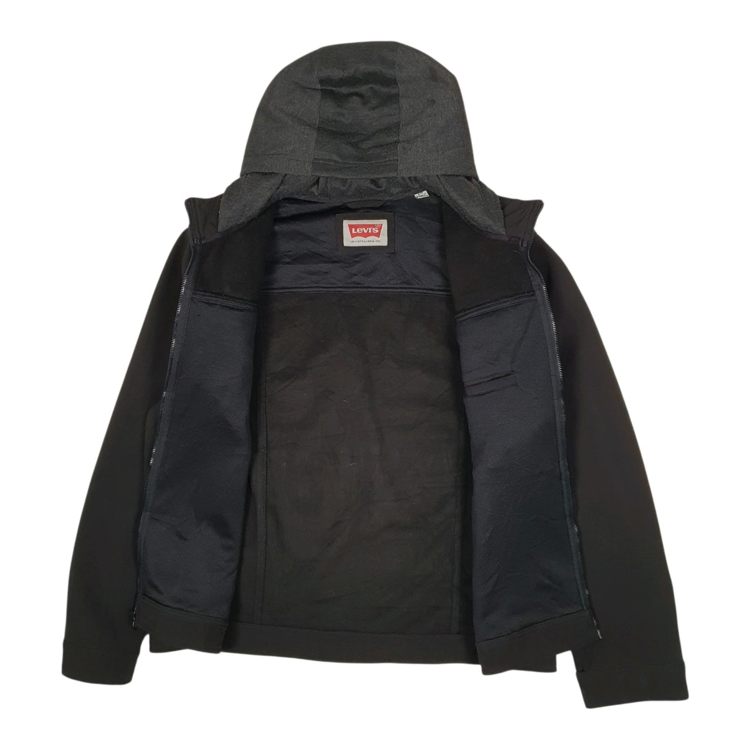 Mens Black Levis Type 3 Trucker Windbreaker  Coat