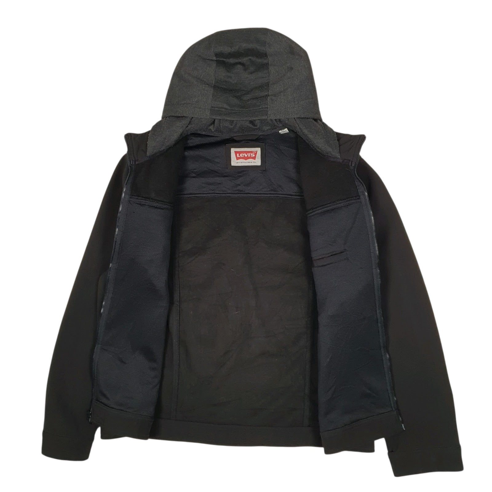 Mens Black Levis Type 3 Trucker Windbreaker  Coat