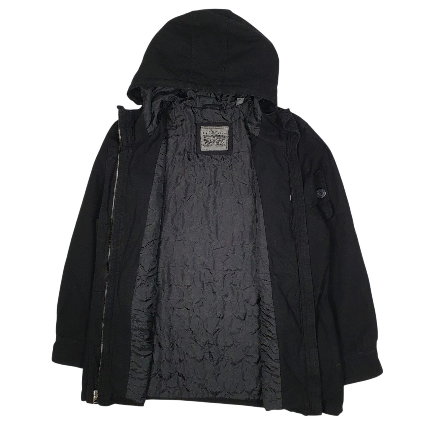 Womens Black Levis Windbreaker  Coat