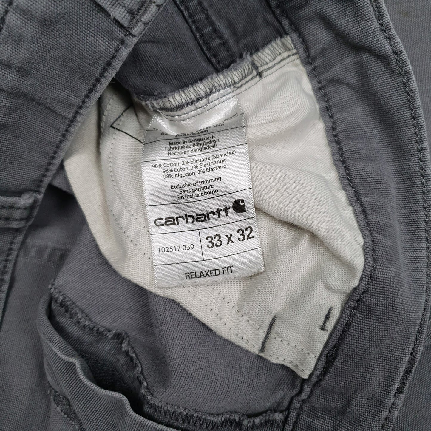 Mens Grey Carhartt   Trousers