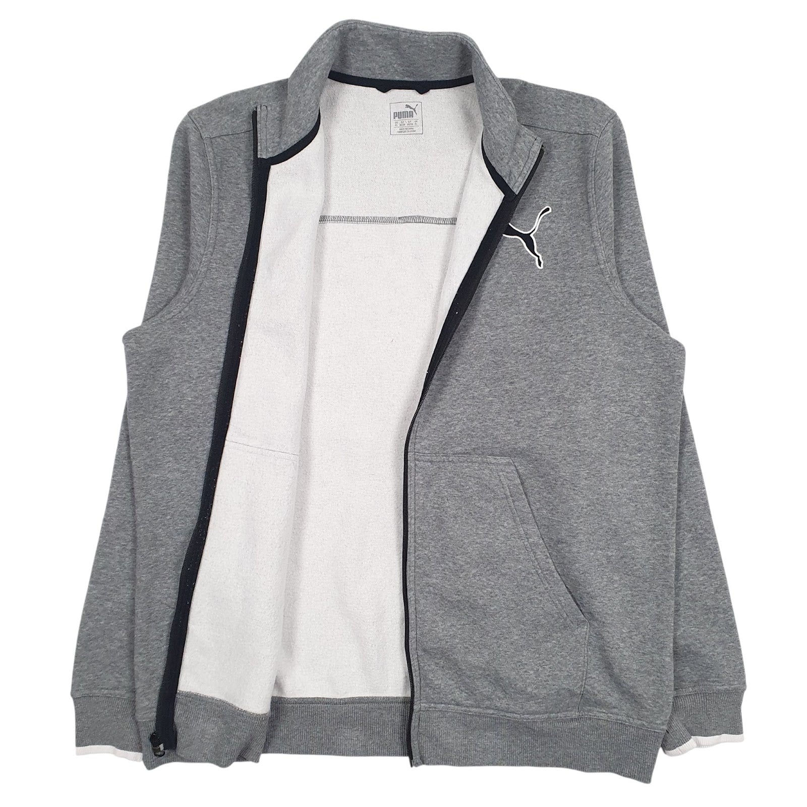 Mens Grey Puma  Full Zip Jumper