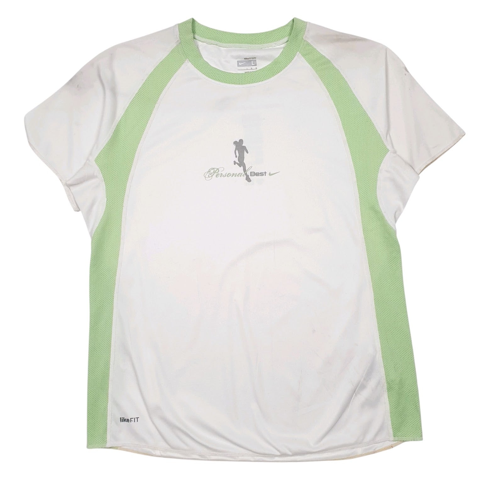 Womens White Nike Active Wear Running Short Sleeve T Shirt