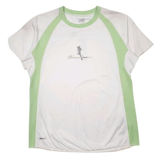 Womens White Nike Active Wear Running Short Sleeve T Shirt