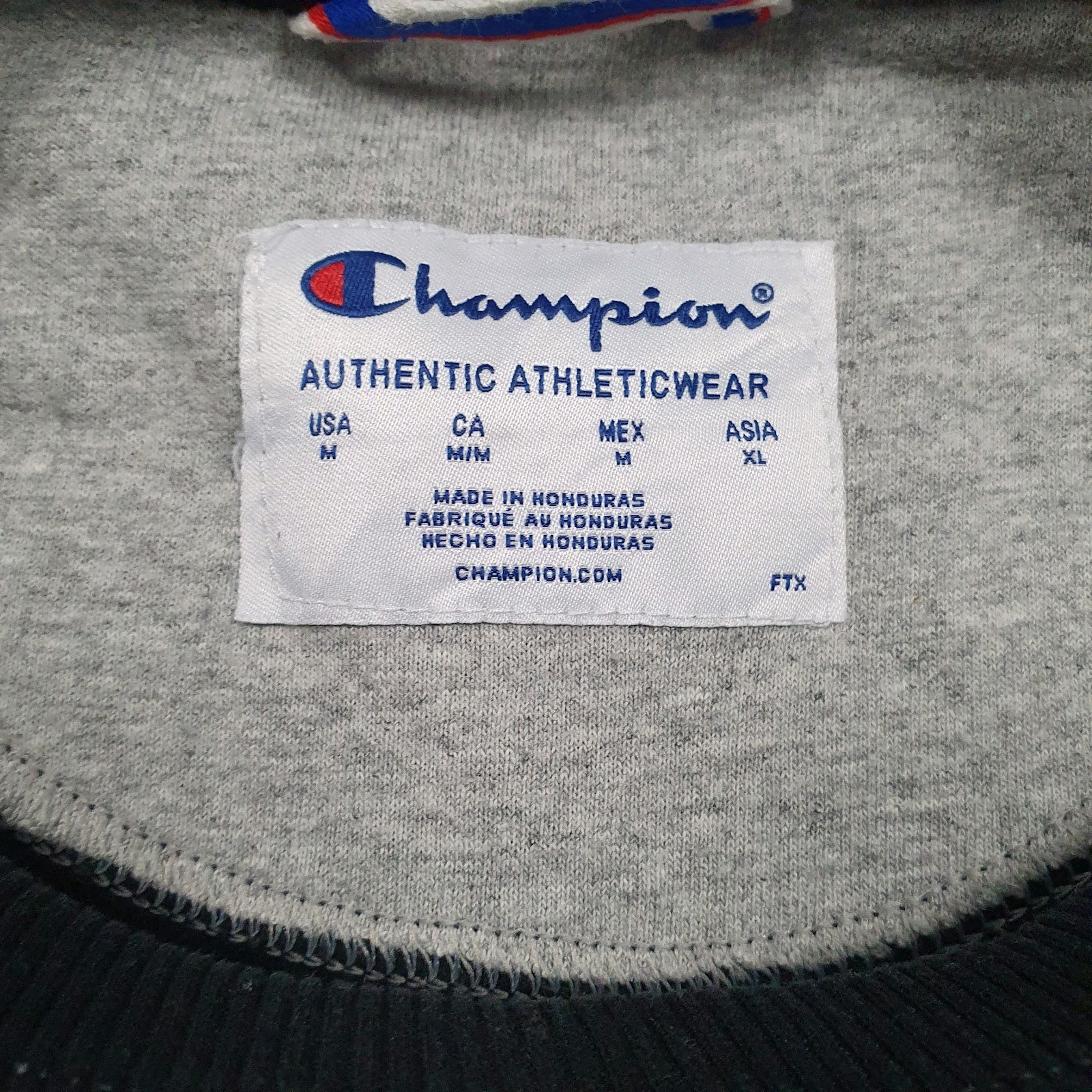 Mens Black Champion  Crewneck Jumper