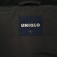 Mens Black Uniqlo Longline  Coat