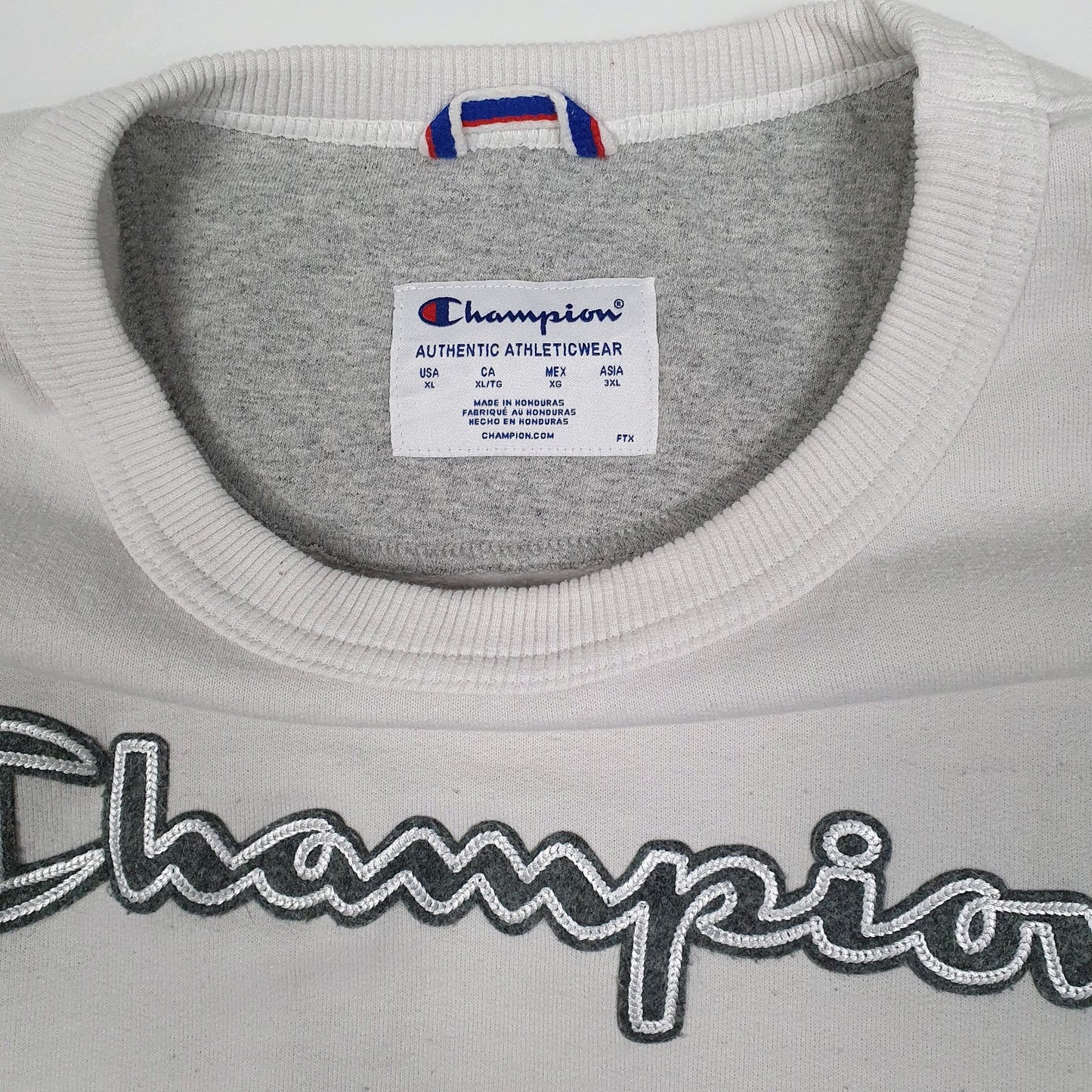 Mens White Champion  Crewneck Jumper