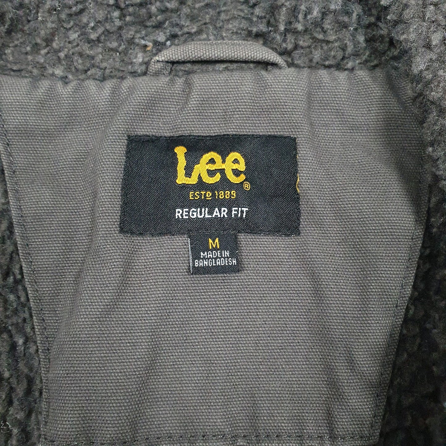 Mens Grey Lee Sherpa Lined  Coat