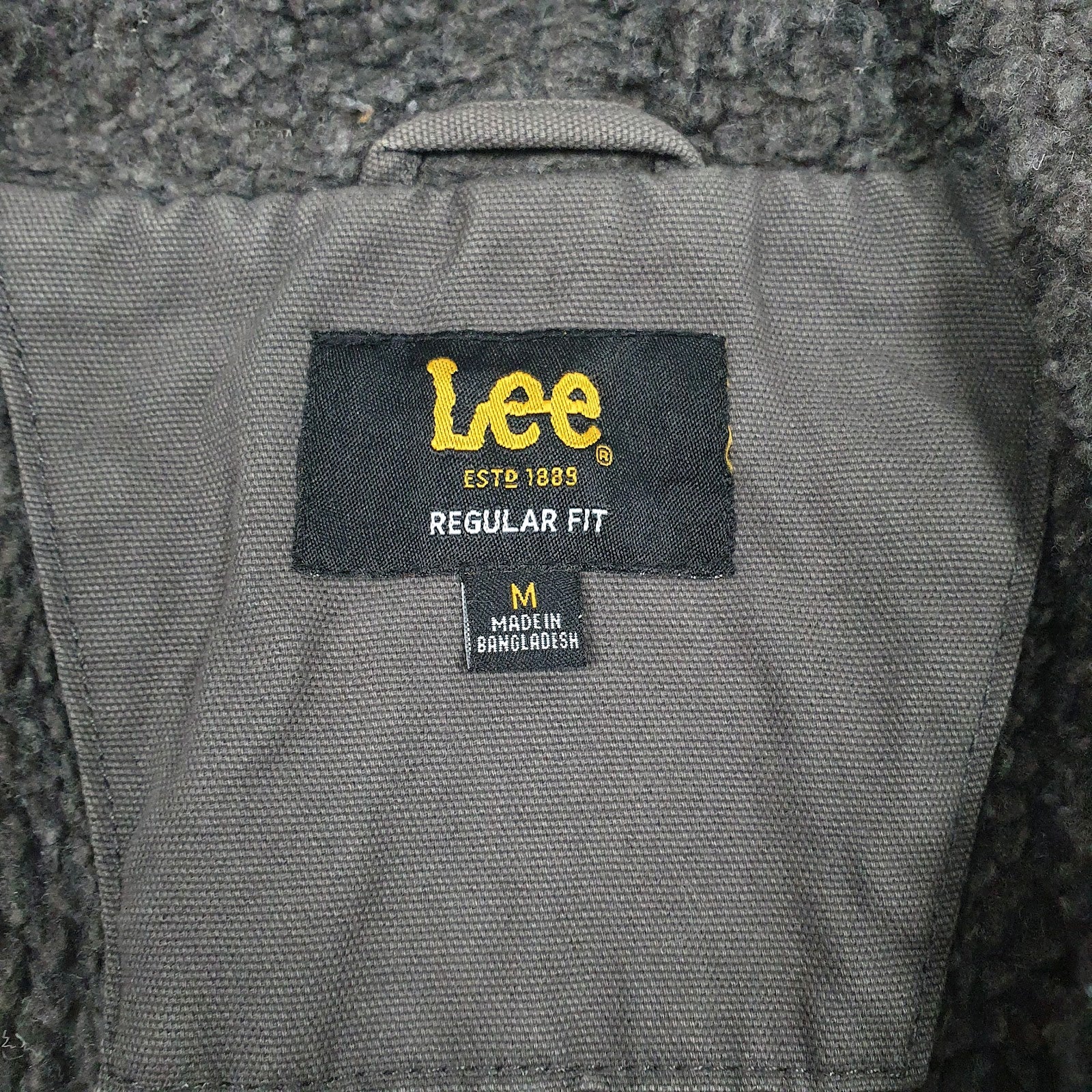 Mens Grey Lee Sherpa Lined  Coat