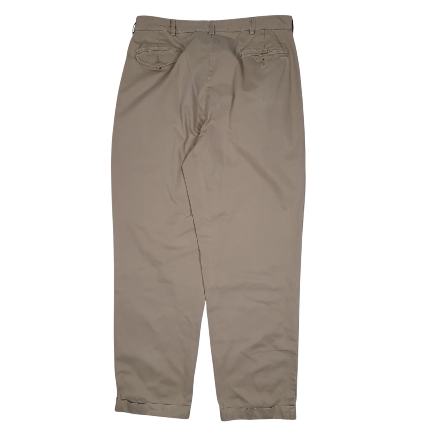 Mens Beige Polo Ralph Lauren Double Pleated  Trousers