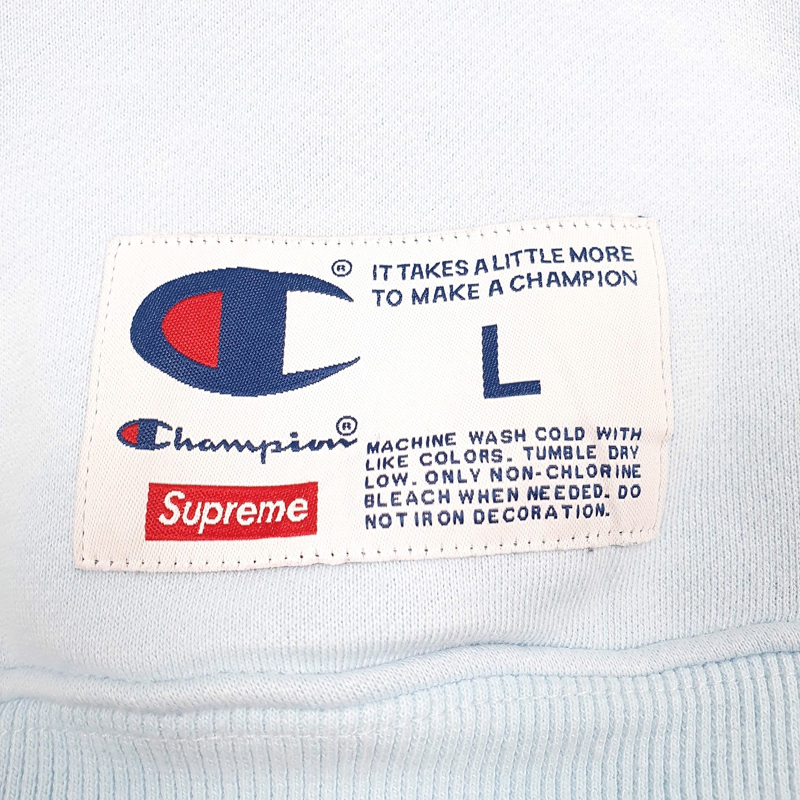 Mens Blue Champion X Supreme  Hoodie Jumper