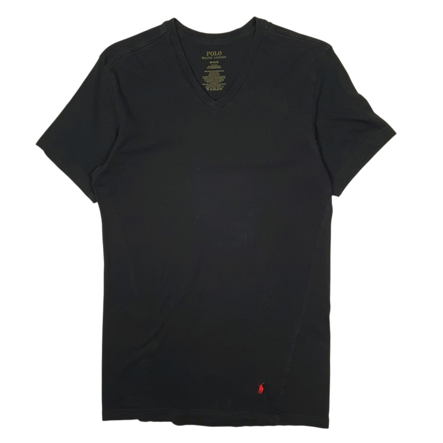 Mens Black Polo Ralph Lauren V Neck Short Sleeve T Shirt