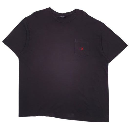 Mens Black Polo Ralph Lauren Vintage 90s Short Sleeve T Shirt