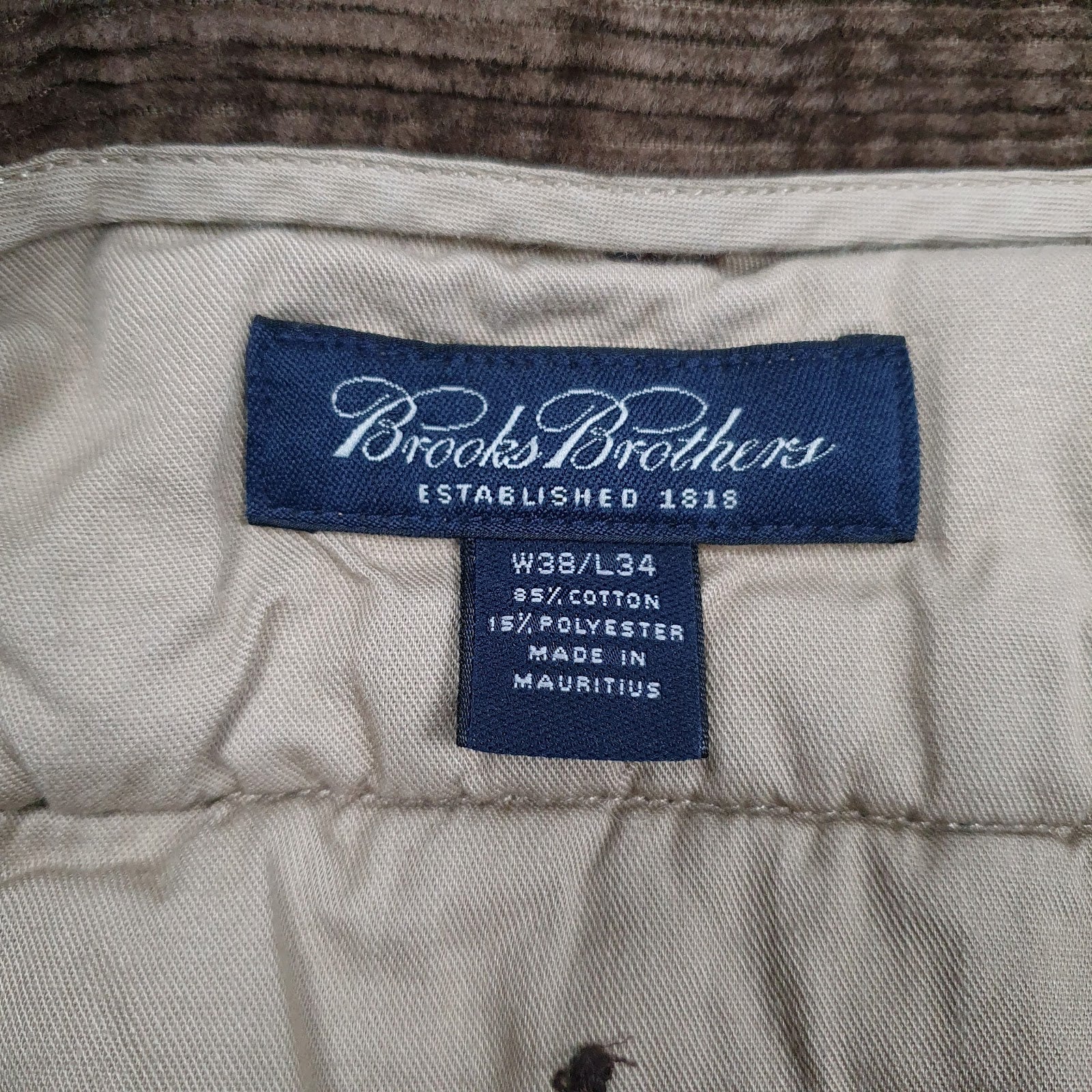 Mens Brown Brooks Brothers Pleated  Trousers