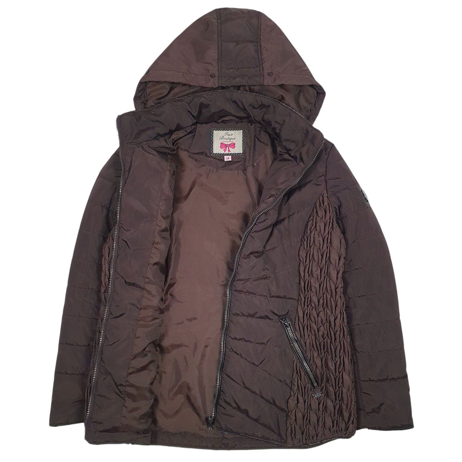 Womens Brown Pack Boutique  Full Zip Coat