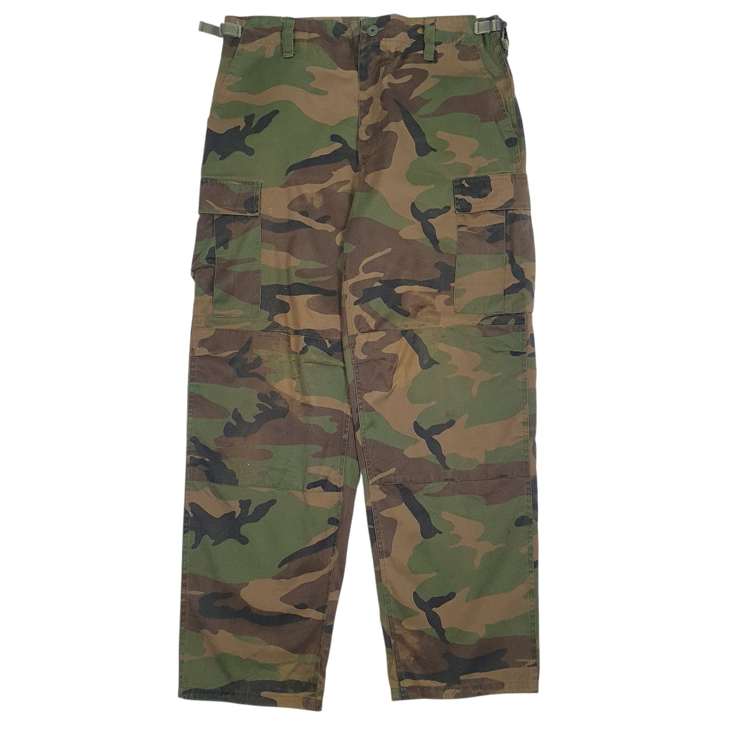 Mens Green Unbranded Army Camo Cargo Trousers