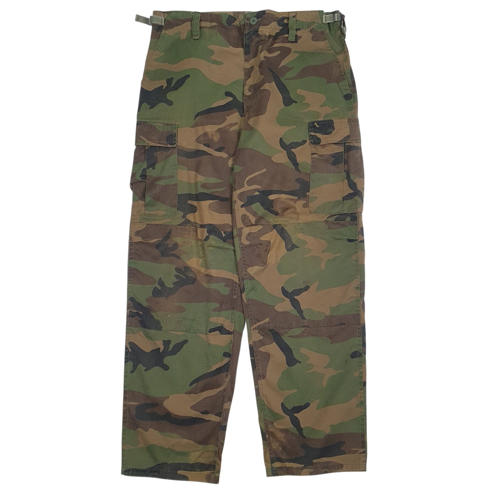 Mens Green Unbranded Army Camo Cargo Trousers