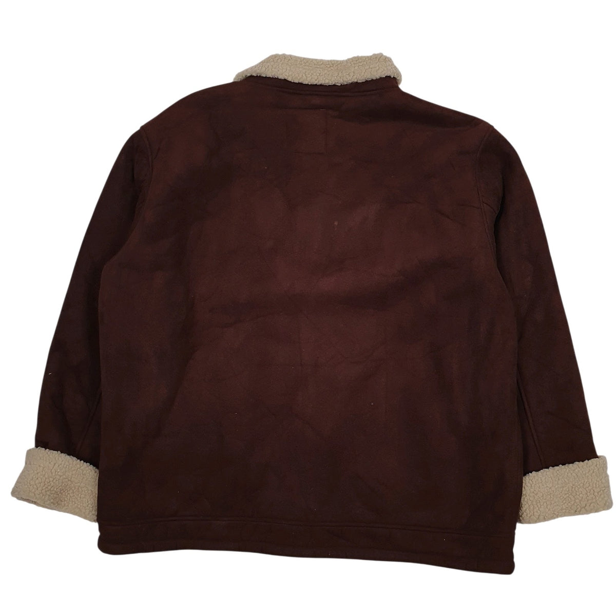 Mens Brown Atlas For Men Faux Shearling Flight Sherpa  Coat