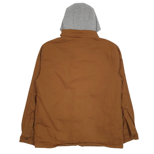 Mens Brown Lee Sherpa Lined  Coat