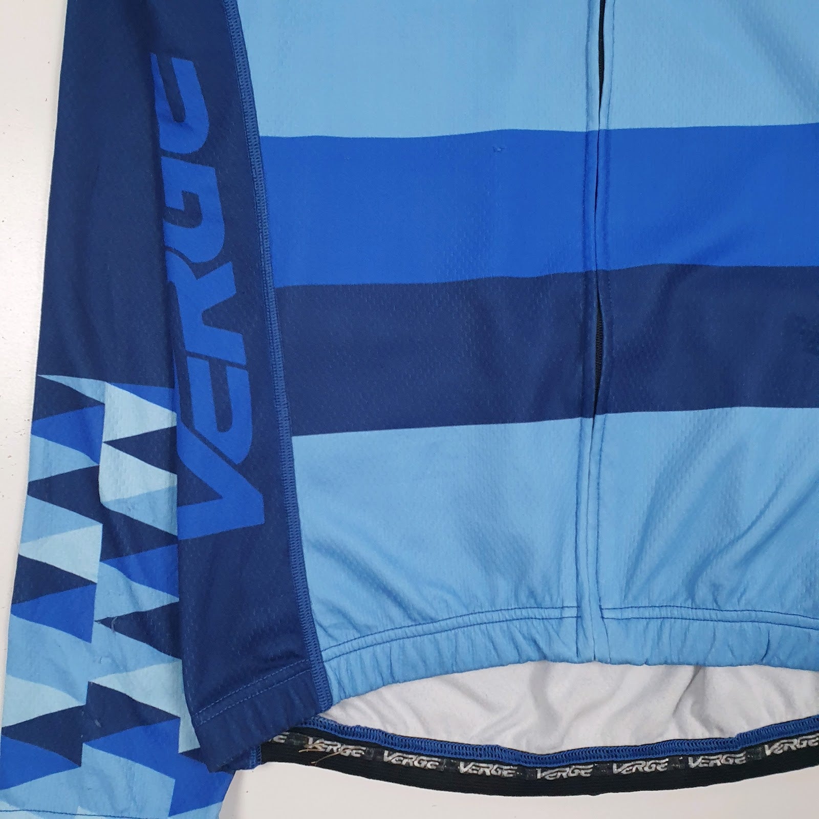 Mens Blue Verge Bike Jersey Full Zip Jumper