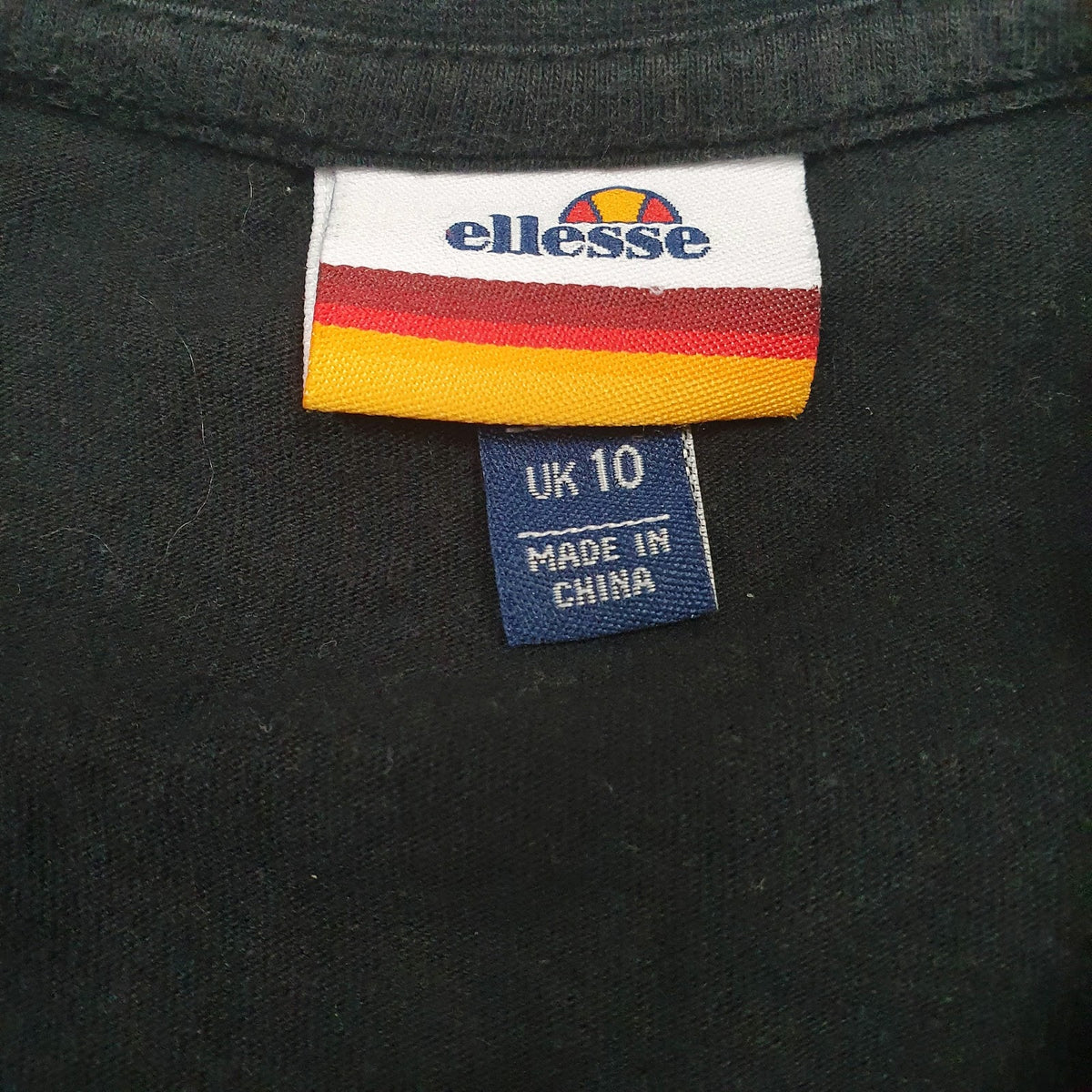 Womens Black Ellesse Spellout  T Shirt