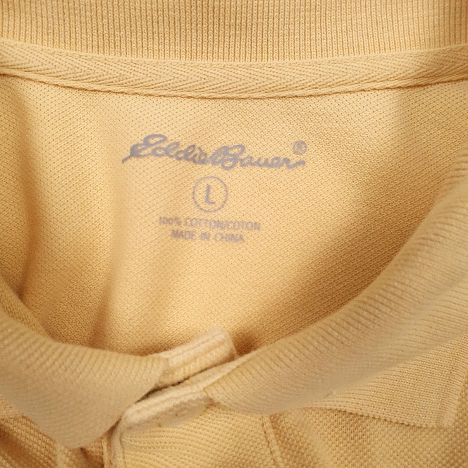 Mens Yellow Eddie Bauer   Polo Shirt
